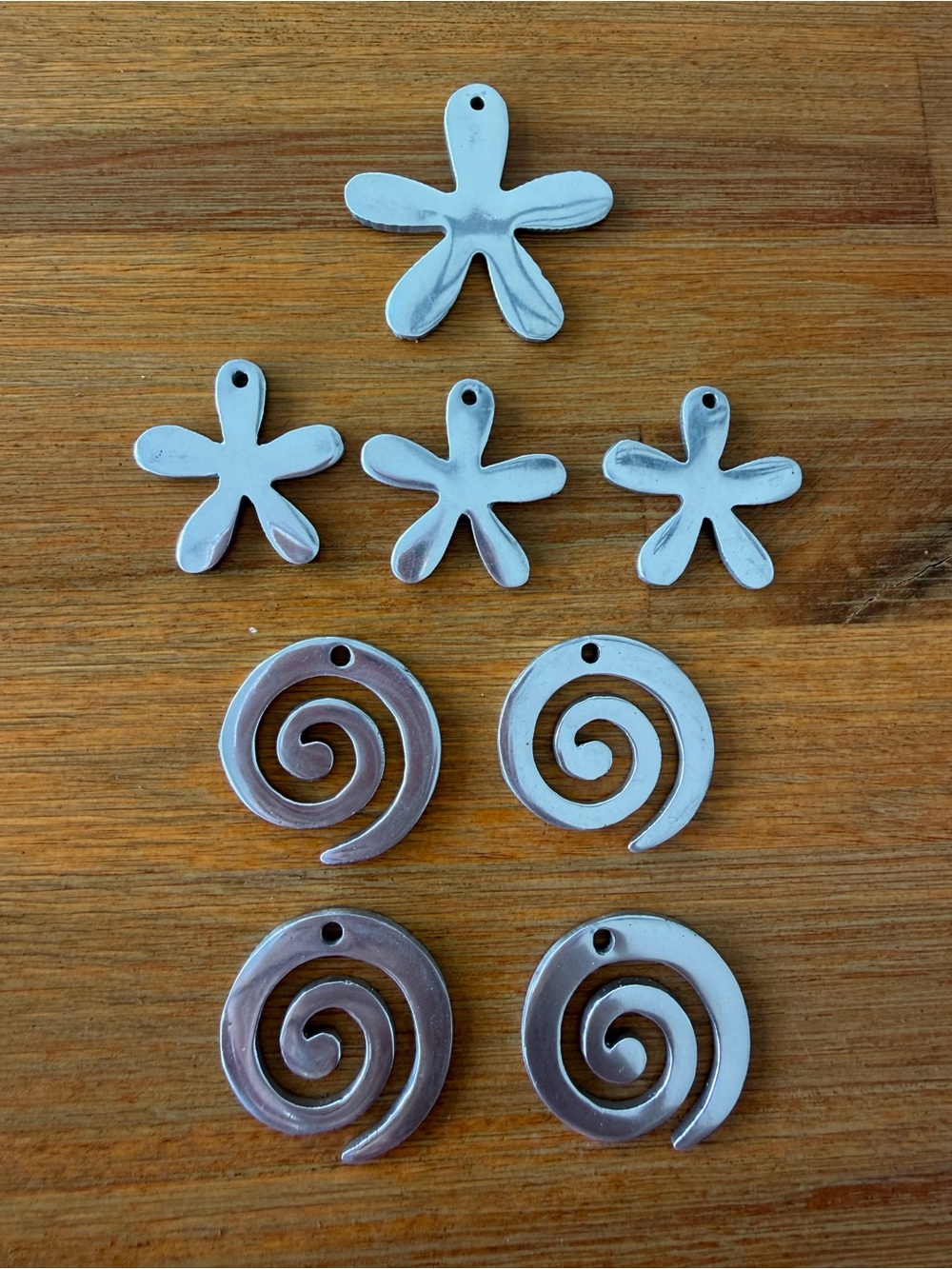 Lot of 8 Silver Tone Mixed Pendants Charms for Jewelry Craft Making